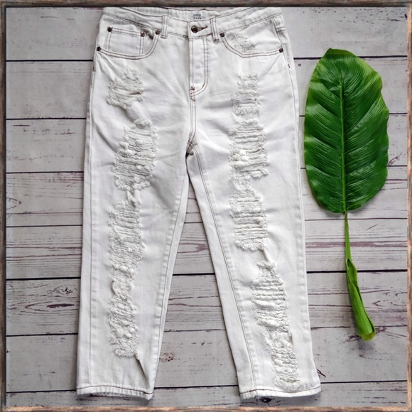 SOMEDAYS LOVIN' White Ripped Boyfriend Jeans XS - Picture 2 of 8